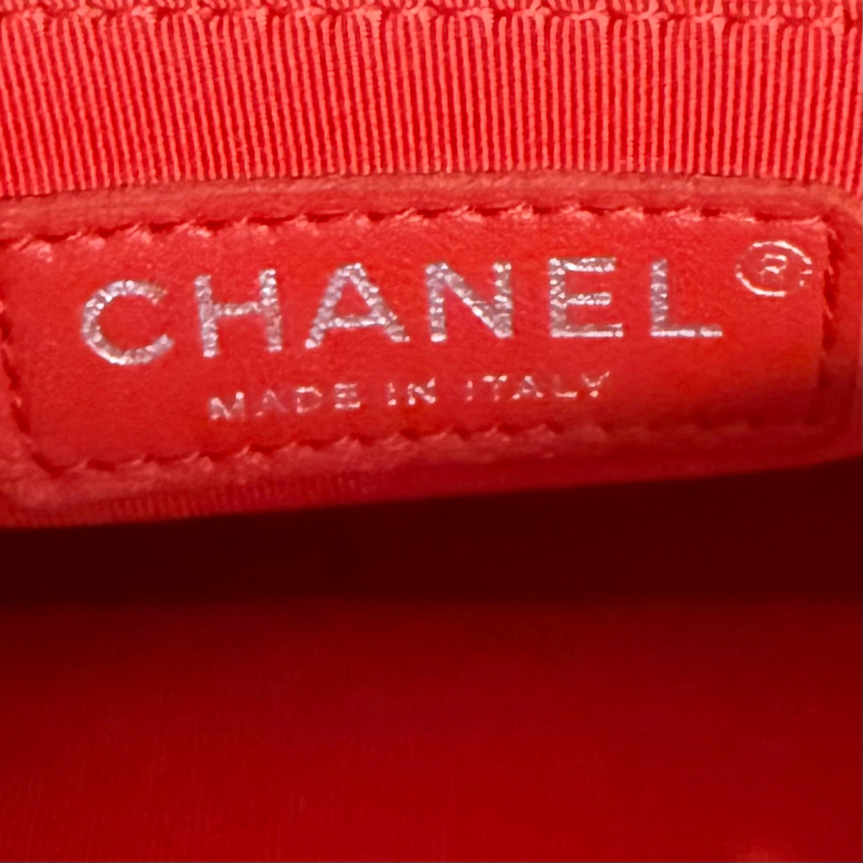 CHANEL Red Quilted Flap Crossbody