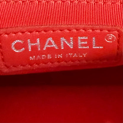 CHANEL Red Quilted Flap Crossbody