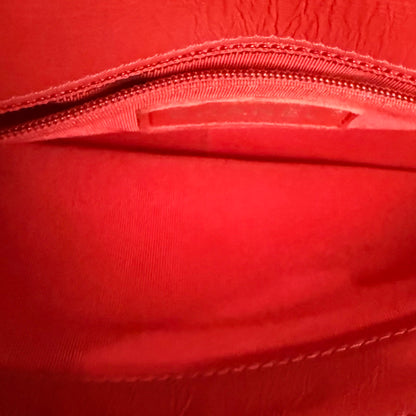 CHANEL Red Quilted Flap Crossbody