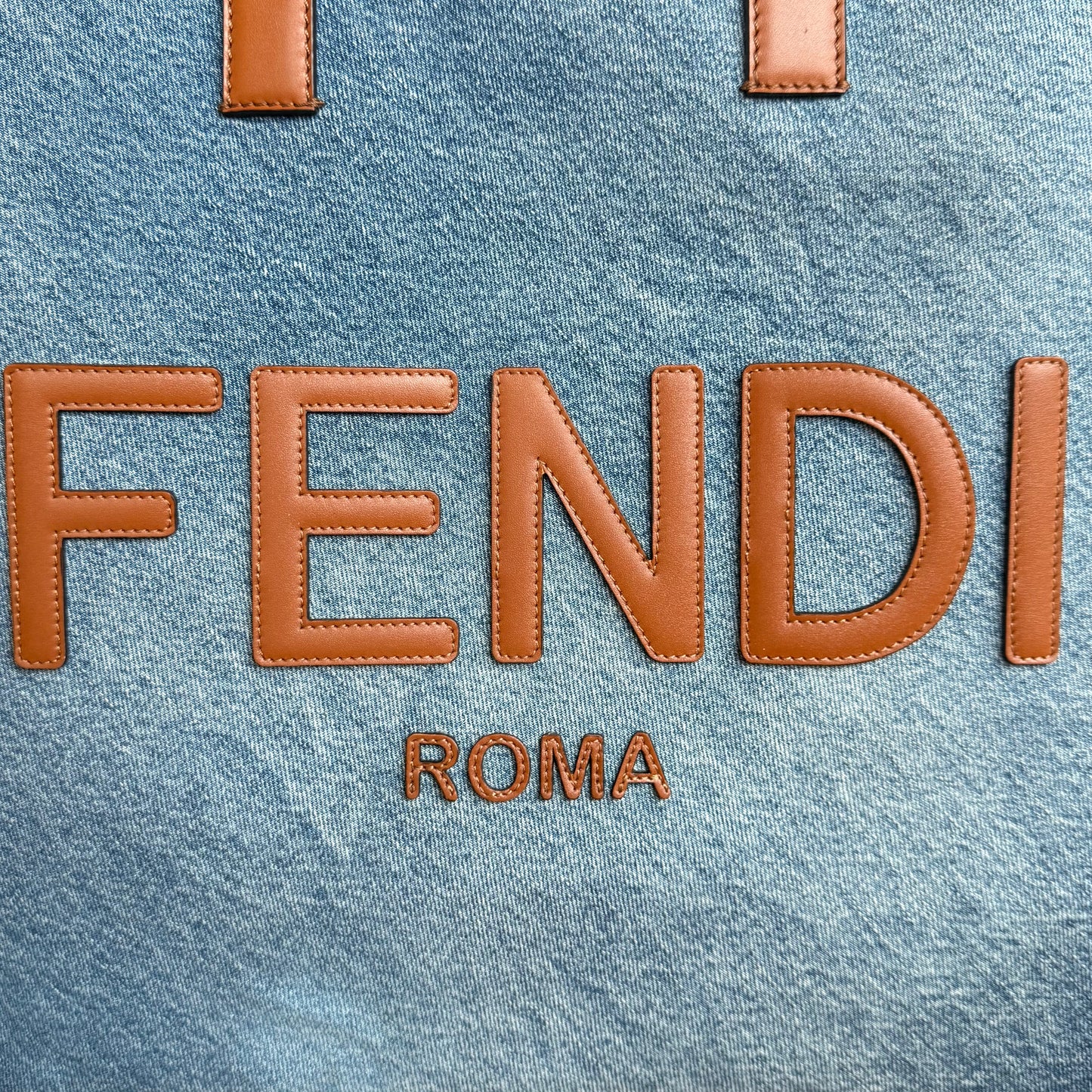 FENDI Denim/Fringe Tote