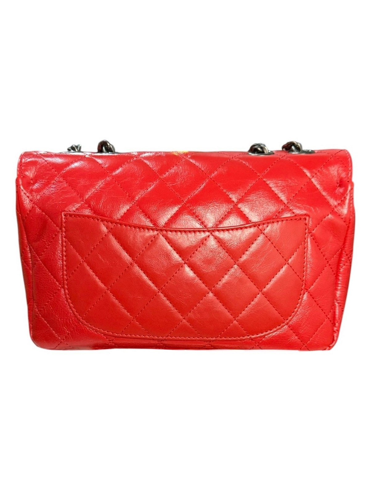 CHANEL Red Quilted Flap Crossbody